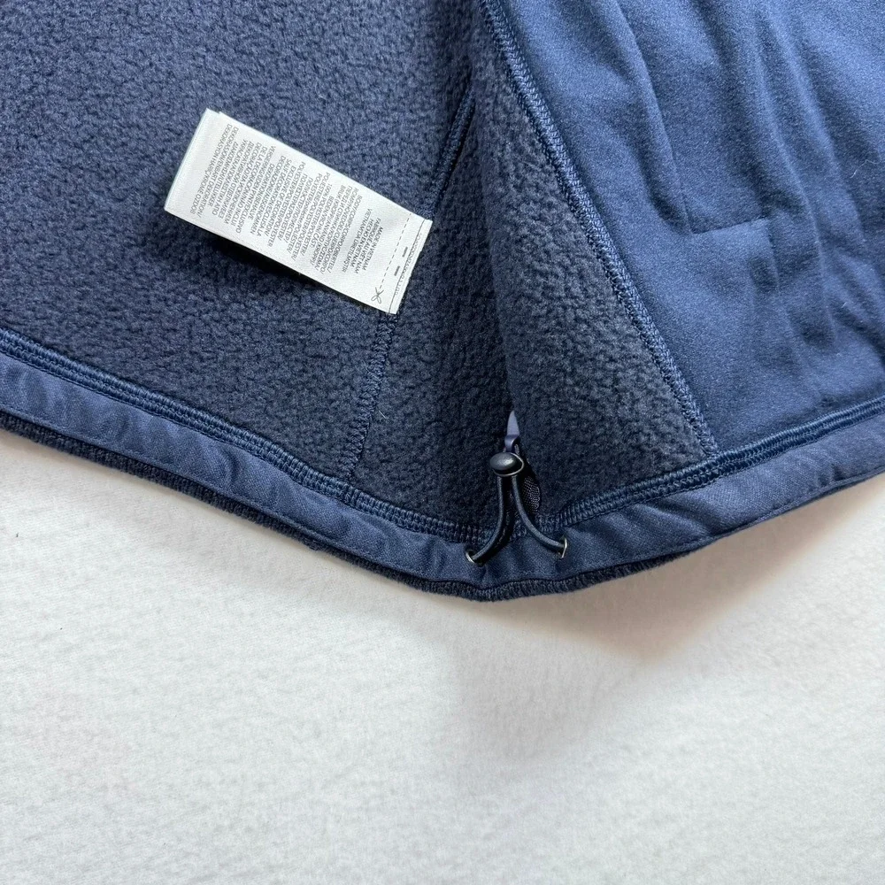 Polo Ralph Lauren Mens Navy Blue Sweater Knit Fleece Full Zip Vest 3XB Big Tall